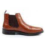 Skechers mens shoes Chelsea boots Miller-Boris elegant leather brown - Image 4