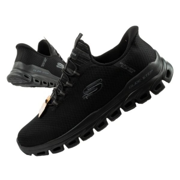 Skechers mens shoes sneakers Glide-Step comfortable lightweight Slip-Ins black