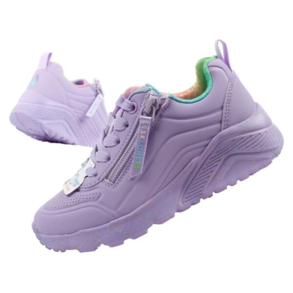 Skechers Uno Lite childrens sports sneakers shoes purple comfortable