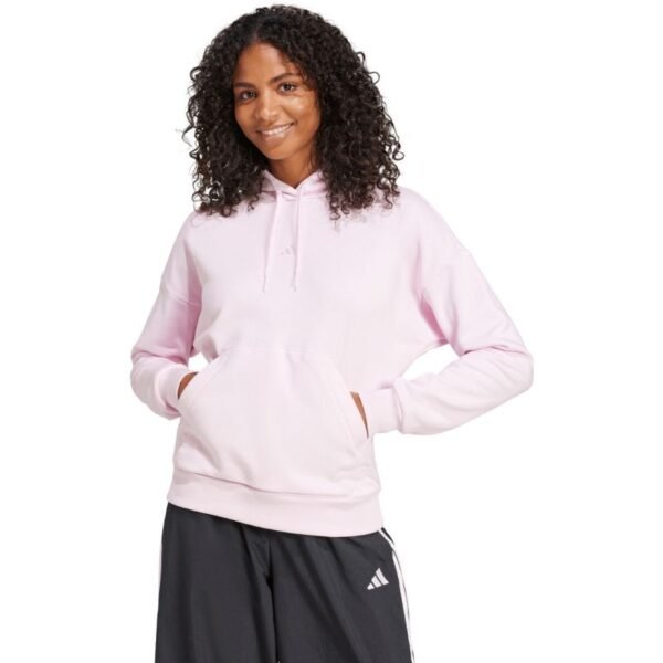 Womens adidas Essentials Small Logo Feel Cozy Hoodie Pink JN1856