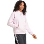 Womens adidas Essentials Small Logo Feel Cozy Hoodie Pink JN1856 - Image 4