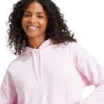 Womens adidas Essentials Small Logo Feel Cozy Hoodie Pink JN1856 - Image 5