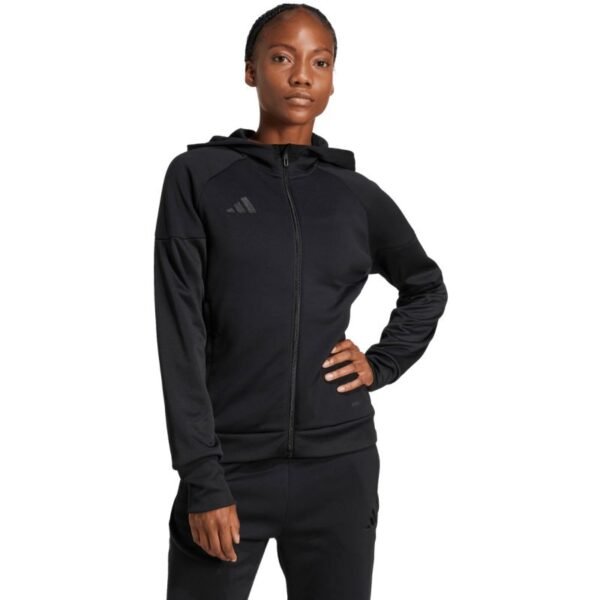 Womens adidas Tiro 25 Hoodie Full-Zip Black JD9079