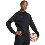 Womens adidas Tiro 25 Hoodie Full-Zip Black JD9079 - Image 4
