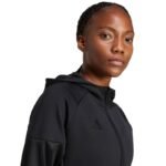 Womens adidas Tiro 25 Hoodie Full-Zip Black JD9079 - Image 5