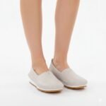 Womens beige leather slip-on shoes S.Barski LR61-7051 - Image 5