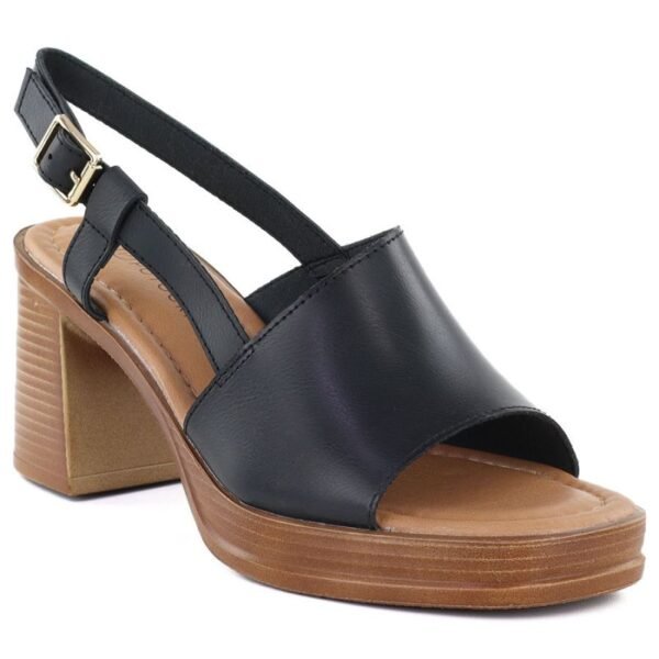 Womens black high-heeled sandals Potocki 54324