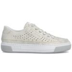 Womens comfortable, soft, beige openwork shoes Rieker L8849-60 - Image 5