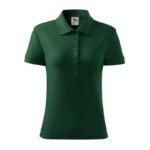 Womens Cotton Polo Shirt (Dark Green) - Image 2