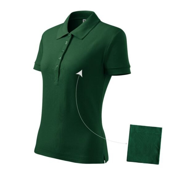 Womens Cotton Polo Shirt (Dark Green)