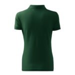Womens Cotton Polo Shirt (Dark Green) - Image 3
