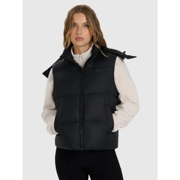 Womens down vest with natural filling 4F 4FWAW25TVJAF223-083S