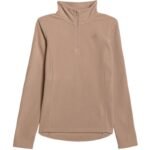 Womens fleece sweatshirt 4F F069 light brown 4FWAW25UFLEF069 82S - Image 2