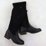 Womens leather ankle boots with insulated sole, black Rieker 9551 - Image 2