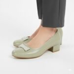 Womens olive pumps Jezzi 200-15 - Image 5