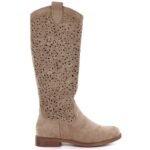Womens openwork beige boots S.Barski HY61-8023 - Image 2