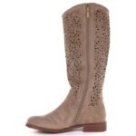 Womens openwork beige boots S.Barski HY61-8023 - Image 3