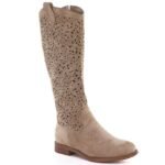 Womens openwork beige boots S.Barski HY61-8023