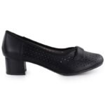 Womens openwork black pumps Jezzi 233-12 - Image 2