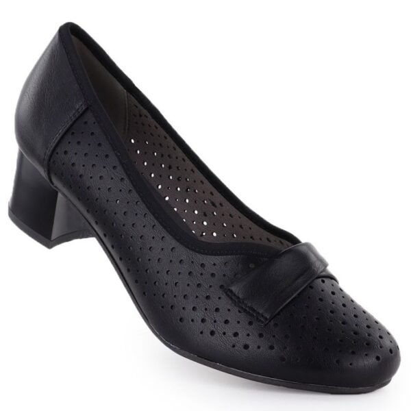 Womens openwork black pumps Jezzi 233-12