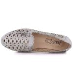 Womens openwork gray and silver shoes Jezzi ASA222 - Image 3