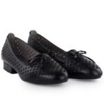 Womens openwork lords shoes black Jezzi 222-5 - Image 4