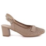 Womens openwork pumps with a strap, beige Jezzi ASA212-8 - Image 2
