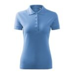 Womens Pique Polo Free Polo Shirt (Blue) - Image 2