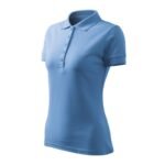 Womens Pique Polo Free Polo Shirt (Blue)