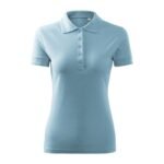 Womens Pique Polo Free Polo Shirt (Blue) - Image 5