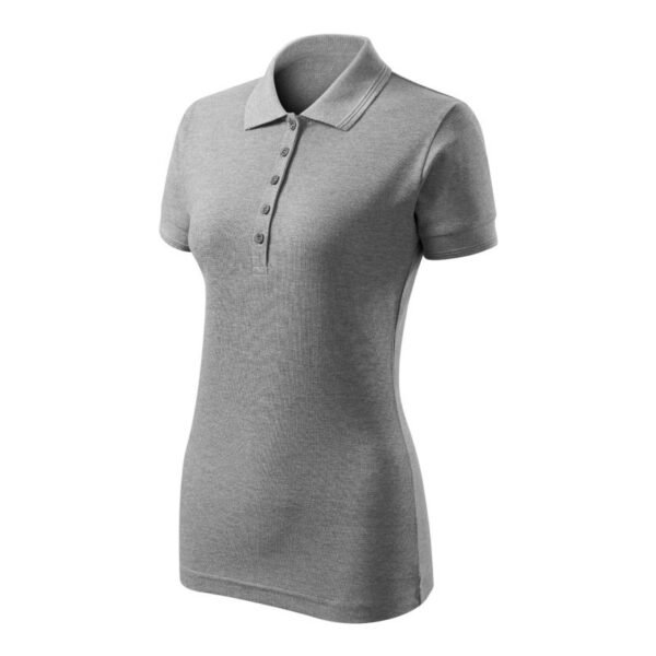 Womens Pique Polo Free Polo Shirt (Dark Gray Melange)