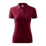 Womens Pique Polo Polo Shirt (garnet) - Image 2