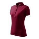 Womens Pique Polo Polo Shirt (garnet)