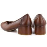Womens pumps, brown block heels, Potocki SZ12788 - Image 4