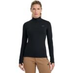 Womens thermal sweatshirt 4F F098 deep black 4FWAW25UBRUF098 20S