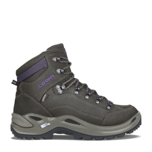 Lowa RENEGADE GTX MID slate/blackberry Gore-Tex waterproof gray womens hiking boots (321945 7937)