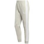 Mens adidas 3-Stripes Tricot Regular Tapered Pants Beige JY7721 - Image 2