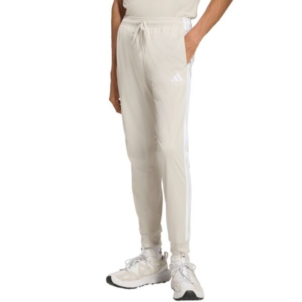 Mens adidas 3-Stripes Tricot Regular Tapered Pants Beige JY7721