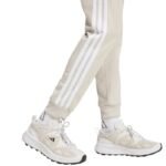 Mens adidas 3-Stripes Tricot Regular Tapered Pants Beige JY7721 - Image 5