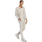 Mens adidas 3-Stripes Tricot Regular Tapered Pants Beige JY7721 - Image 6