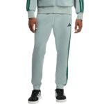 Mens adidas Essentials 3-Stripes Fleece Pants Mint KD4836