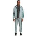 Mens adidas Essentials 3-Stripes Fleece Pants Mint KD4836 - Image 6
