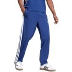 Mens adidas Essentials 3-Stripes Stanford Open Hem Pants Blue JE6400 - Image 4