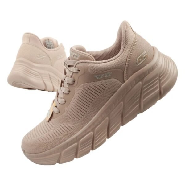 Skechers womens sports shoes Bobs B Flex SLIP-INS beige comfortable