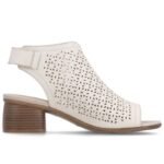 Womens beige leather closed sandals Remonte Rieker R8777-60 - Image 2