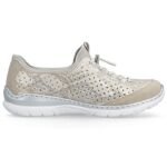 Womens sports shoes, openwork gold, Rieker L3252-92 - Image 2