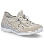 Womens sports shoes, openwork gold, Rieker L3252-92