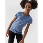 100% cotton plain girls T-shirt 4F Junior - Image 2