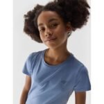 100% cotton plain girls T-shirt 4F Junior - Image 3