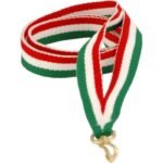 11 mm ribbon - red, white, and green